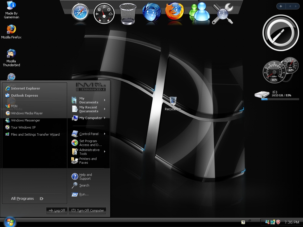 Windows XP Black Edition team OS